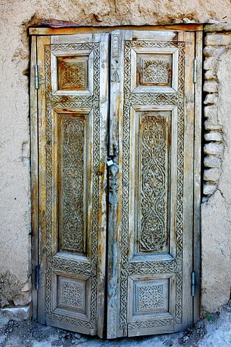 Old door in Samarkand Uzbekistan