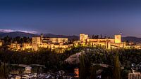 Alhambra bij nacht van Rainer Pickhard thumbnail