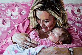 Portrait abstrait numérique d'une femme fictive sur Egon Zitter