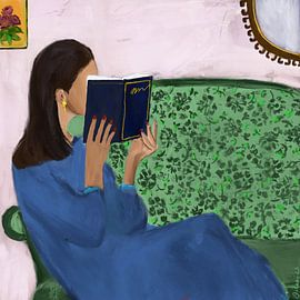 Peaceful Reading Moment by Osheensgallery