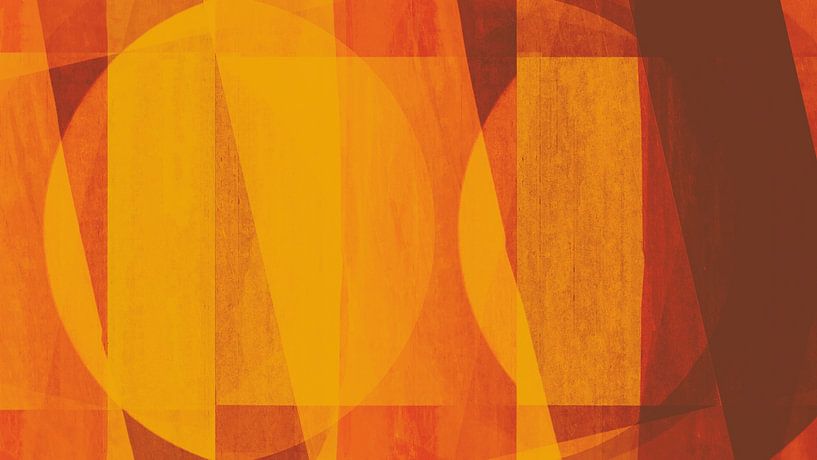 Mid Century Bauhaus shapes Sunrise by FRESH Fine Art