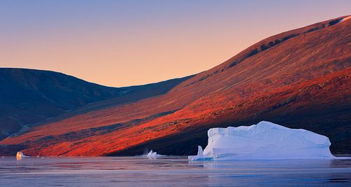 Sonnenaufgang im Rødefjord, Scoresby Sund, Grönland von Henk Meijer Photography