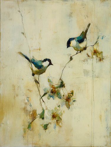 Zachte vogels op bloesemtak van But First Framing