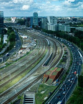 Rai Amsterdam, Kurve auf der Ringstraße (A10), Sommer 2024.