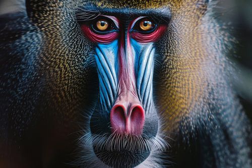 Kleurrijk beeld van een mandril
