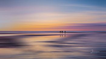 A long walk along the beach