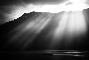 Sonne auf dem fjord von Jesse Meijers