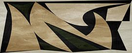 Abstract organic geometric art in earth tones by Online Arts