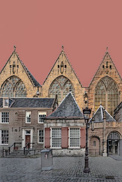 Old church Amsterdam by Peter Bartelings