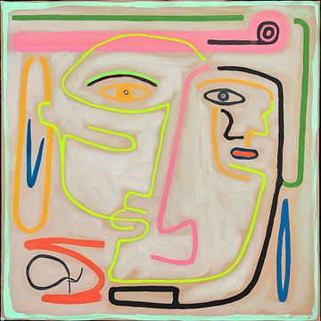 Figuratief abstract - Eerbetoon aan Picasso 08