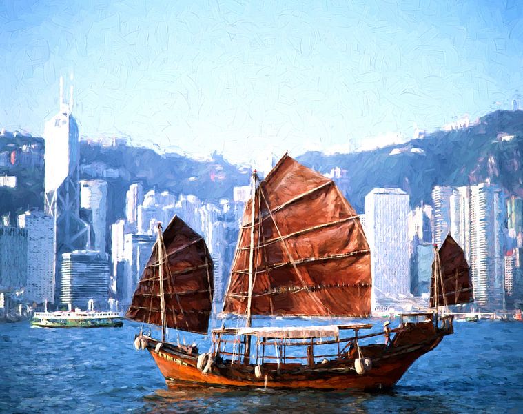Hong Kong Victoria harbour by Patrick Hoenderkamp