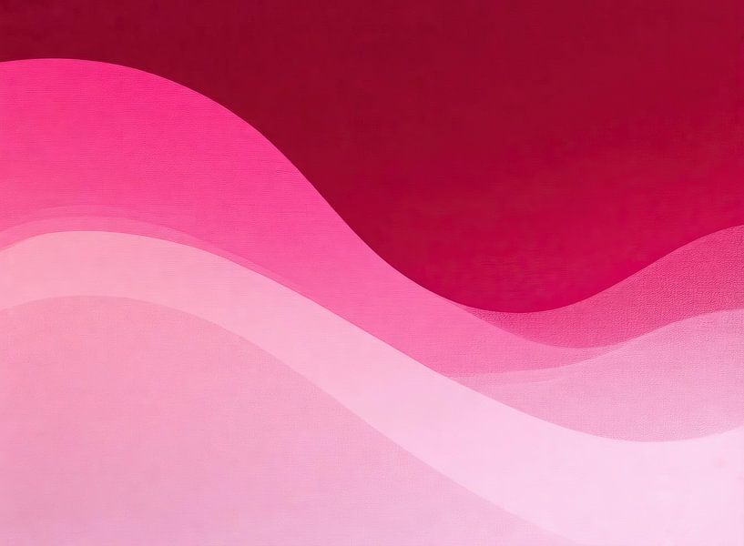 Soft Waves Red Pink by Modern Collection