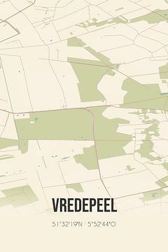 Vintage landkaart van Vredepeel (Limburg) van Rezona