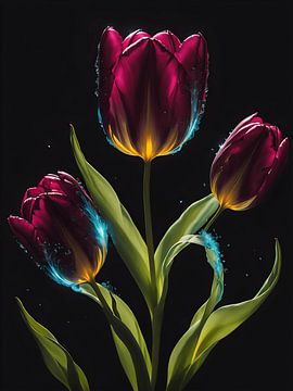 Tulpenpracht von Jolique Arte
