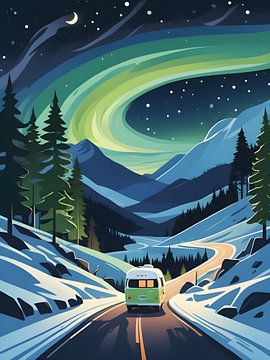 Vrijheid op wielen in een winters landschap