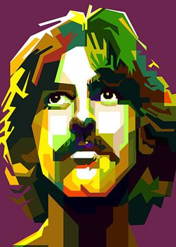 George Harrison The Beatles Pop Art WPAP van Artkreator
