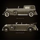 Cadillac V16 Town Car 1933 et Mercedes 770-K Limousine 1938 par Jan Keteleer Aperçu