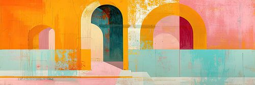 Neon Abstract Schilderij Gateway to Growth