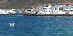 Panorama von Arrieta, Lanzarote, Kanarische Inseln, Spanien, Europa sur Walter G. Allgöwer