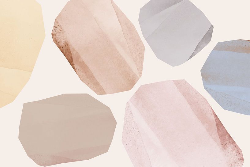 Abstract watercolour blocks in pastel colours by Studio Allee
