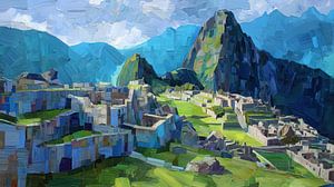 Machu Picchu, Peru: abstract panorama