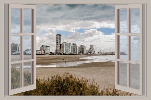 Uitzicht vanuit het raam op Vlissingen