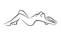 Stretching naked woman