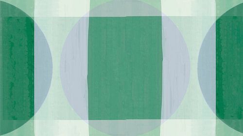 Mid Century Bauhaus Shapes in Moss Forest Soft Green