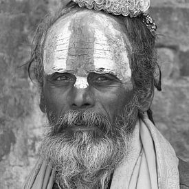 Nepal : Sadhu in Pashupatinah van Chris Moll