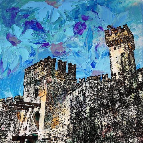 kasteel in Sirmione, Italie 