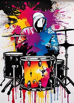 Drum abstract spelen van Owolan Art