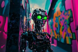 Futuristic robot art by Poster Art Shop