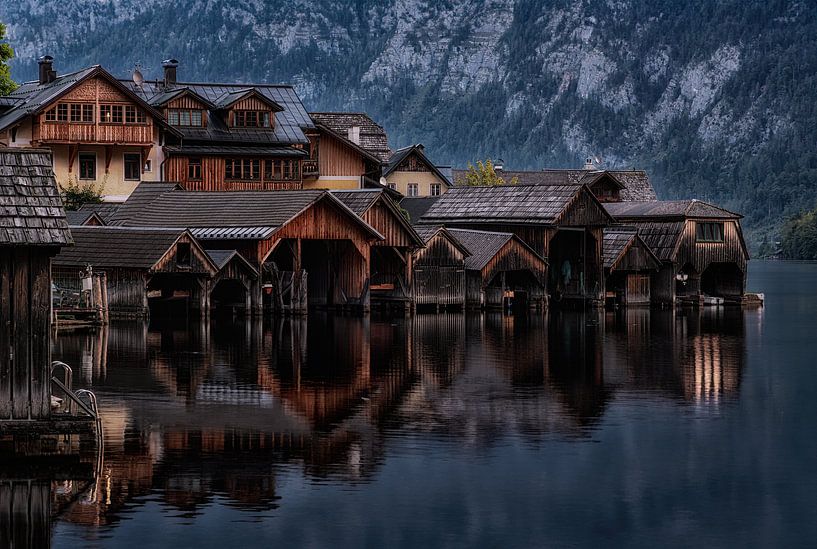 Hallstatt's boathouses by RONALD JANSEN
