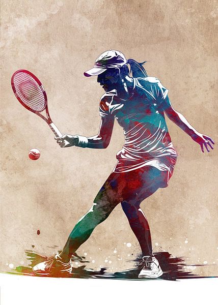 Joueur de tennis art sportif #tennis #sport par JBJart Justyna Jaszke