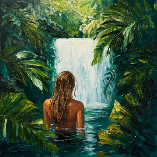 Tropische waterval in de jungle