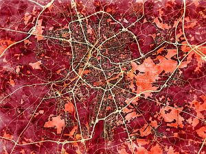 Karte von Le Mans im stil 'Amber Autumn'