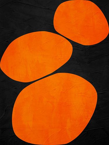 Organische geometrische abstracte kunst in aardetinten