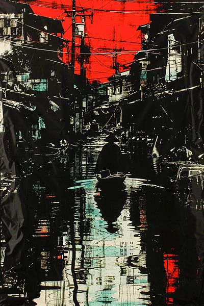 Modern city walk with dramatic reflections by Art & Soul Creations