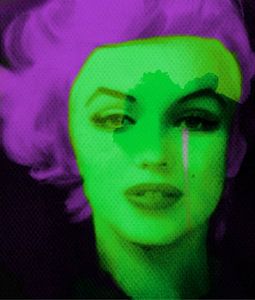 Motiv Marilyn Monroe - The Black Widow - Purple von Felix von Altersheim