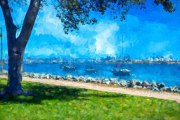 Shelter Island-middag - Impressionist van Joseph S Giacalone Photography