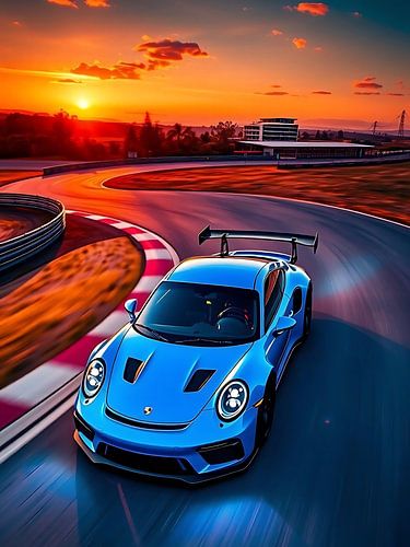 Porsche 911 GT3 RS Blauwe zonsondergang 2