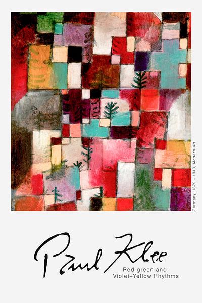 Paul Klee - Rythme rouge, vert et jaune-violet par Old Masters
