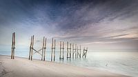 Sunrise in pastel. Wadden island. Zen.