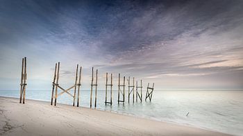 Sonnenaufgang in Pastell. Wattenmeer. Zen.