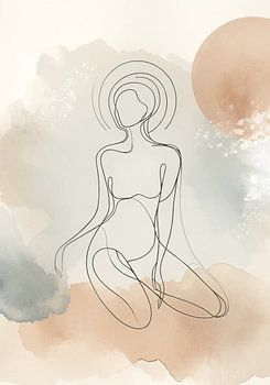 Weibliche Körperlinienkunst