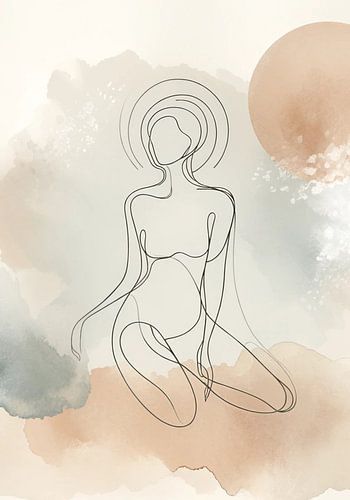 Female body line art