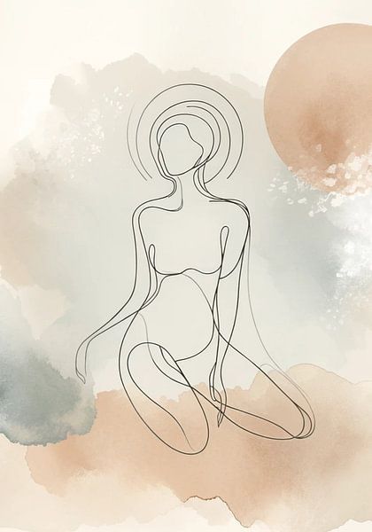 Female body line art by Cynthia Vaders