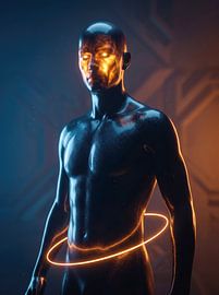 Sciencefictionportret van een cyborg