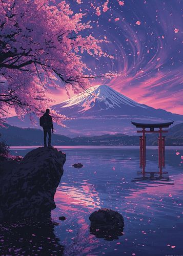 View of Mount Fuji Japanese