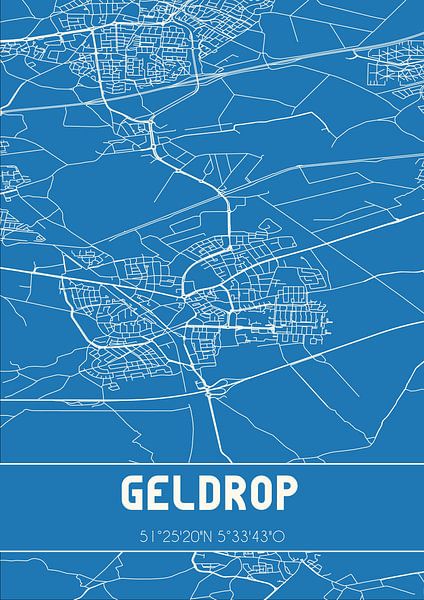 Blueprint | Map | Geldrop (North Brabant) by Prints of Place